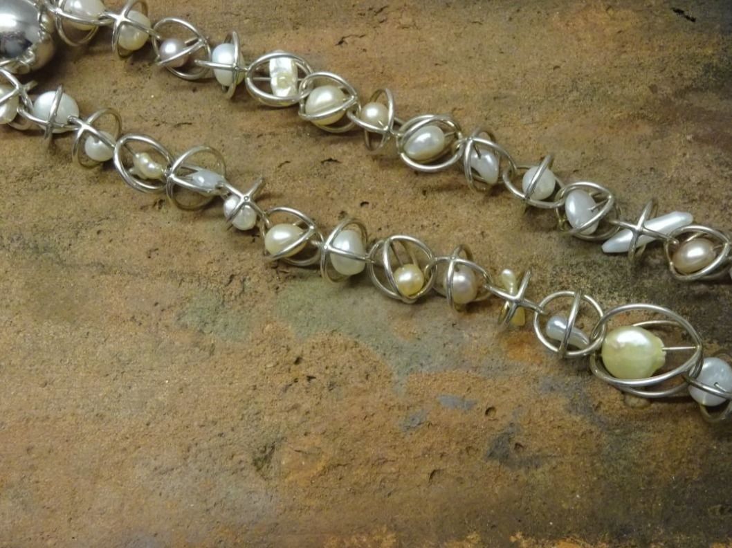 Catenine: Moderne Perlen Kette / 925 – Usato da Esslingen venduto da FetteSchnecke 6