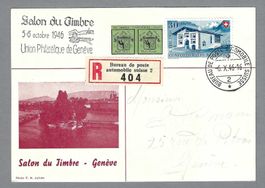 1946, SALON DU TIMBRE GENÈVE MIT PRO PATRIA MARKE B33