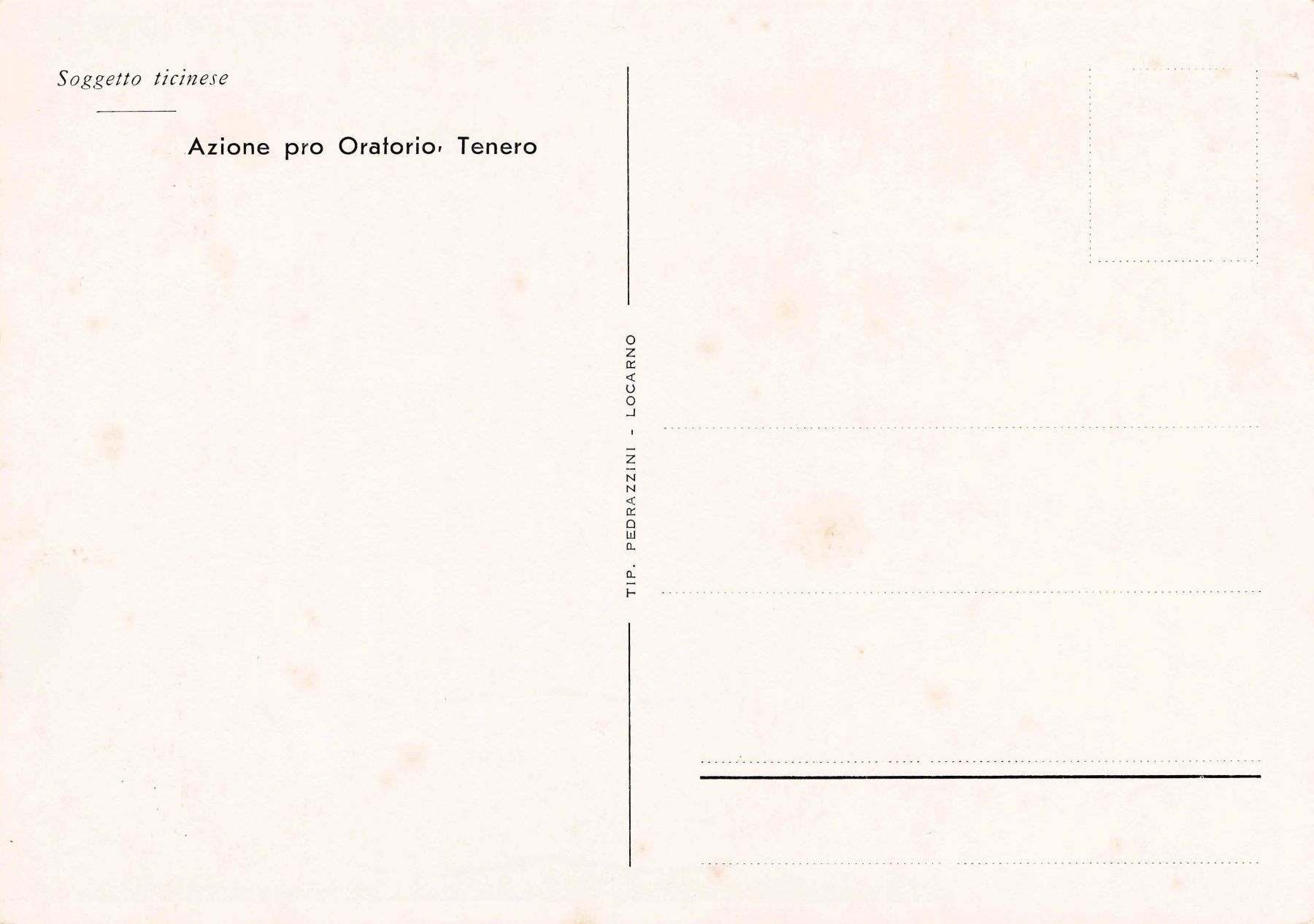 Cartoline postali: Azione pro oratorio Tenero – Usato da Biasca venduto da Blenio71 1