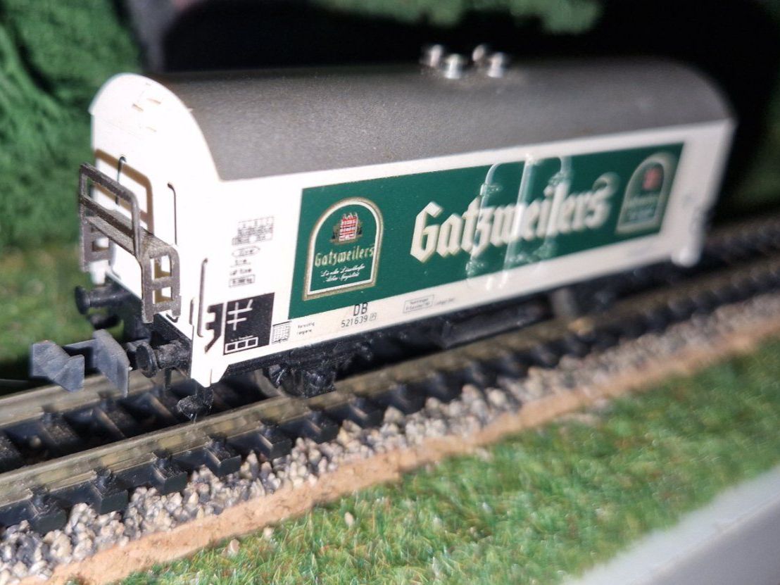 Trix Modellini di ferrovie: Minitrix Spur N Güterwagen 2 achsig "Gatzweilers" – Usato da Unterengstringen venduto da b.kaiser81