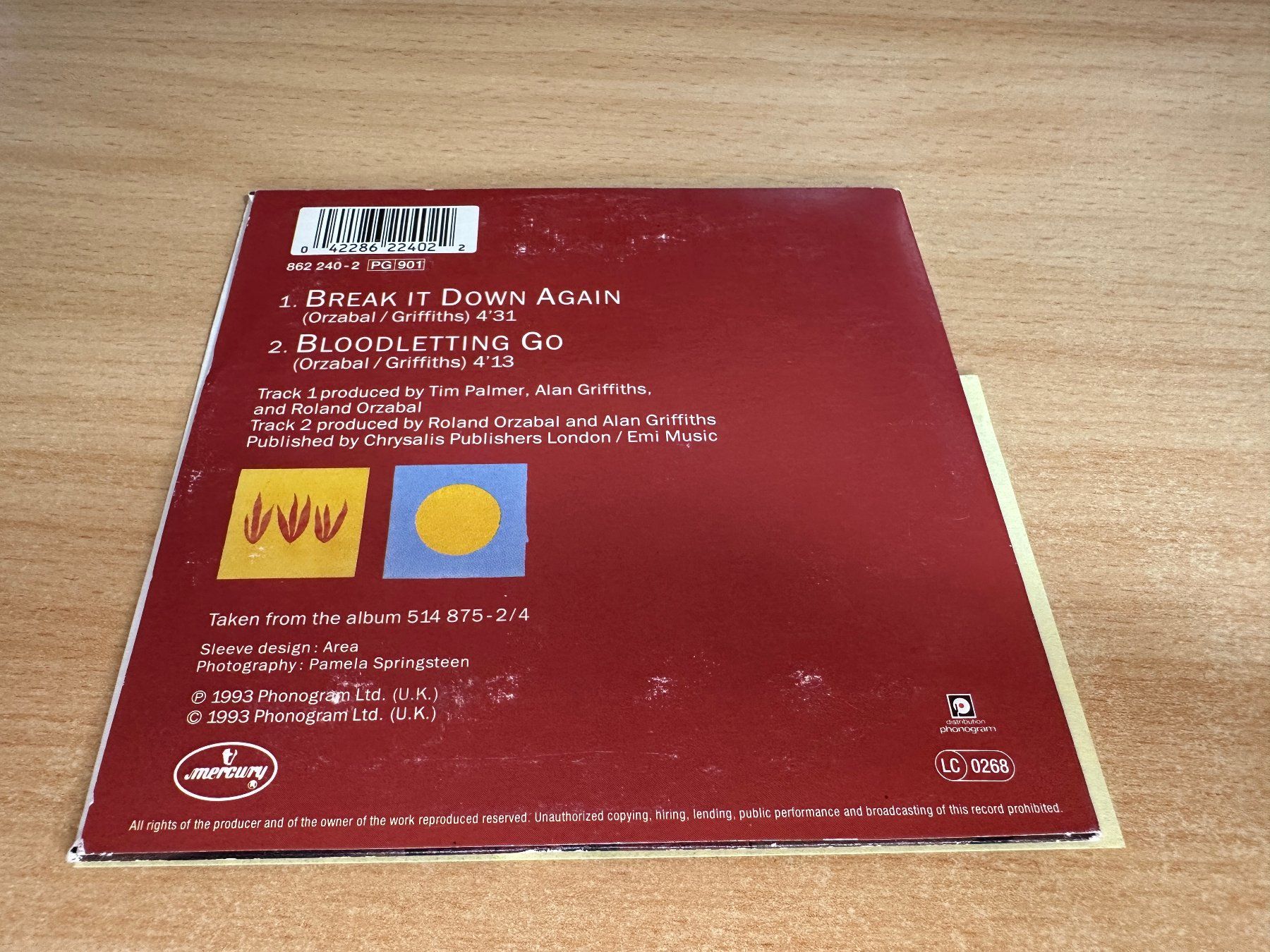 CDs: Tears For Fears – Break It Down Again - Single CD – Gebraucht aus Rikon im Tösstal von Alpenmutz 1