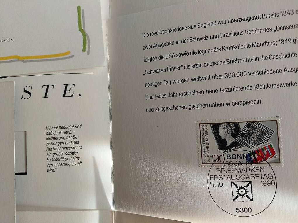Tutti i francobolli: 5 Jahreskarten mit Briefmarken der deutschen Post – Usato da Zollikerberg venduto da Inhal 3