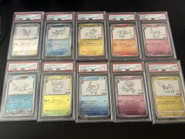 cartes Pokemon Yu nagaba PSA10 sequential set + Pikachu 