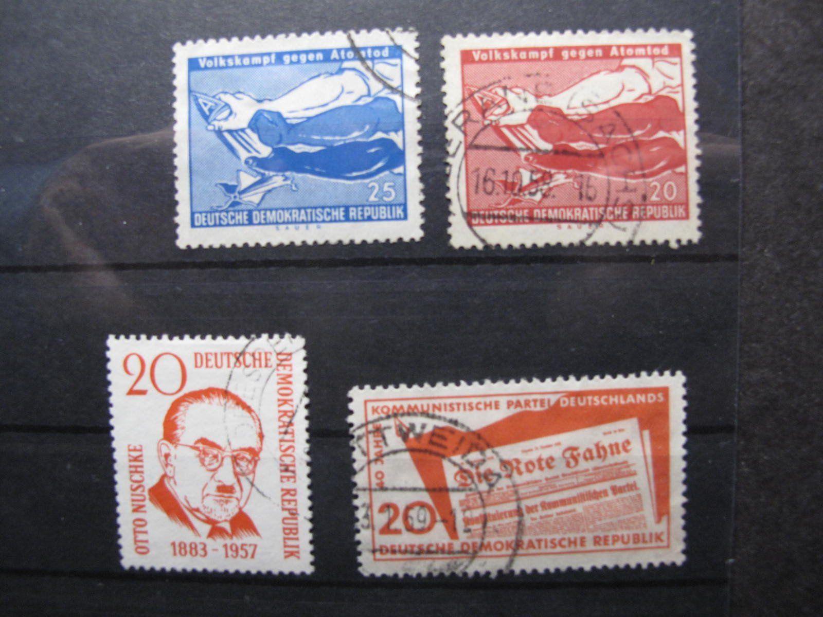 Tutti i francobolli: DDR 1958 Voikskampf / KPD gest. – Usato da Wil SG venduto da fva01