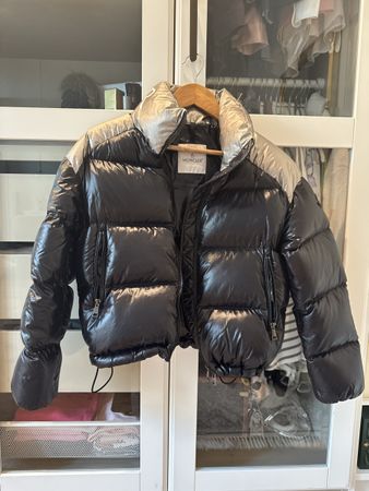 Moncler Daunenjacke, Schwarz/Silber, Gr. 00 - Winter ❄️