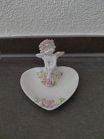Engel auf Herz-Schale, Vintage-Stil, Romantisch, Deko