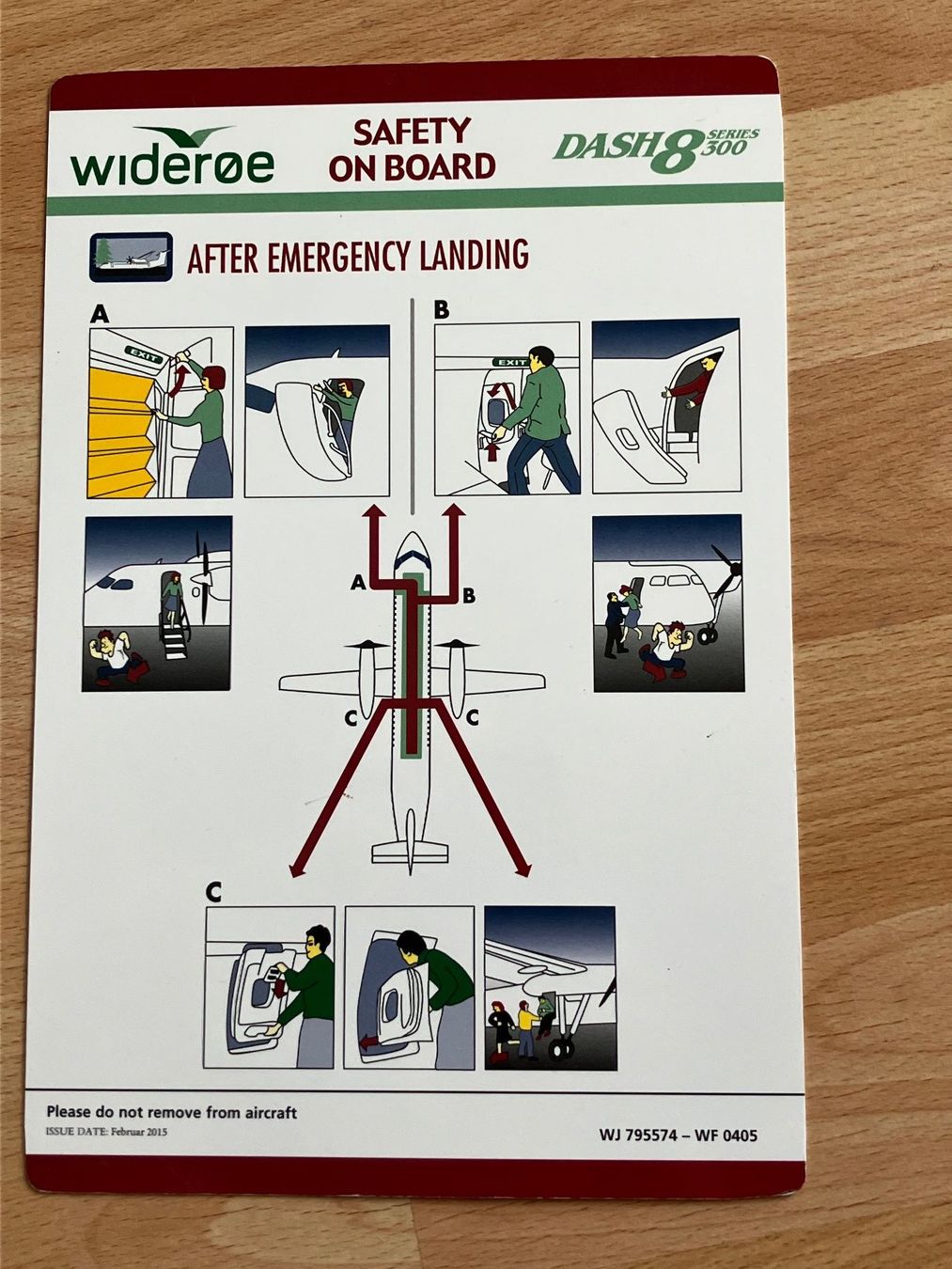 Documenti: Wideroe Dash 8 Safety Card – Usato da Zürich venduto da Classic_Collection_Zurich 1