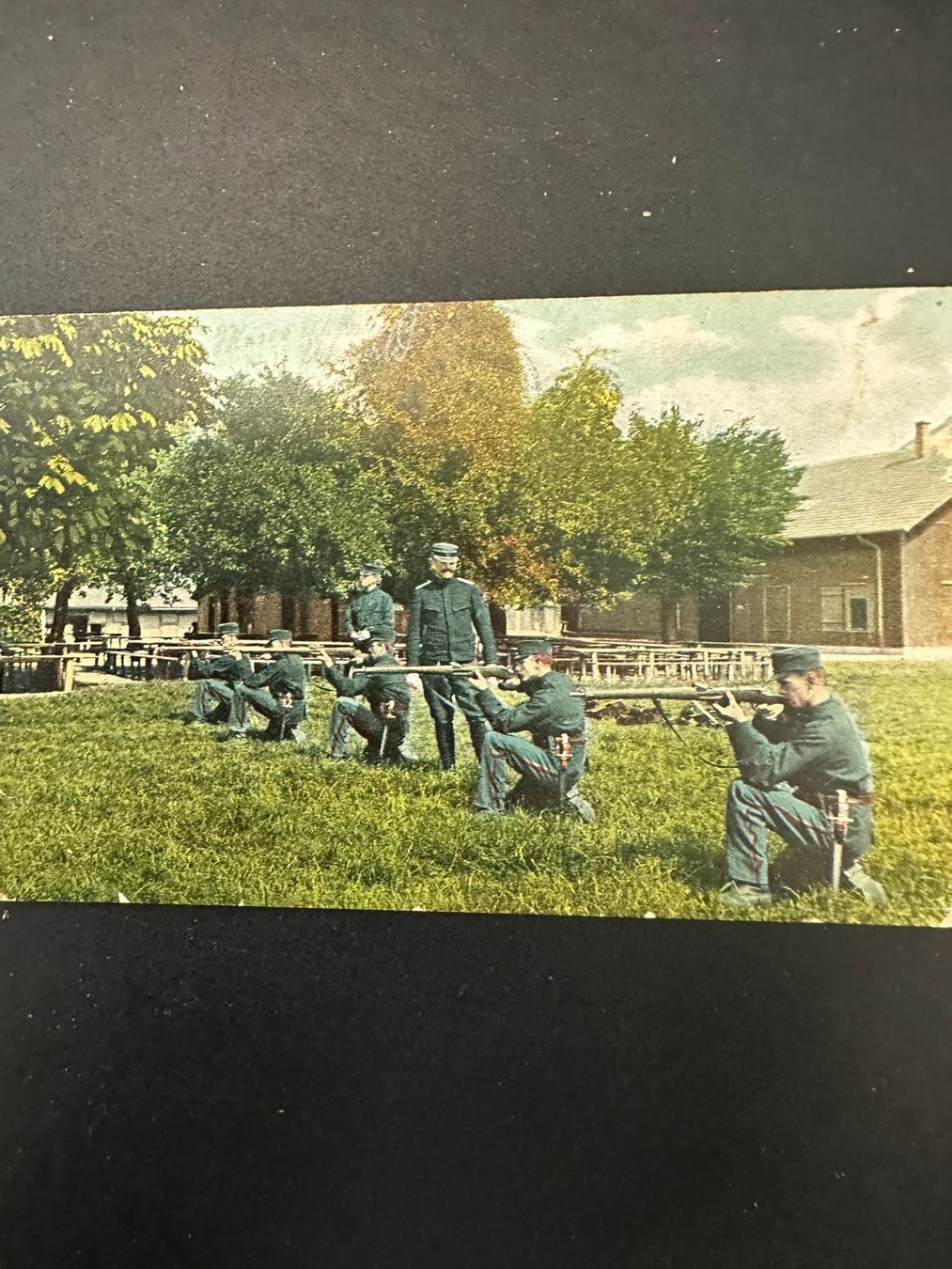 Cartoline postali: Exerzieren mit dem Gewehr – Usato da Lyssach venduto da Zsag