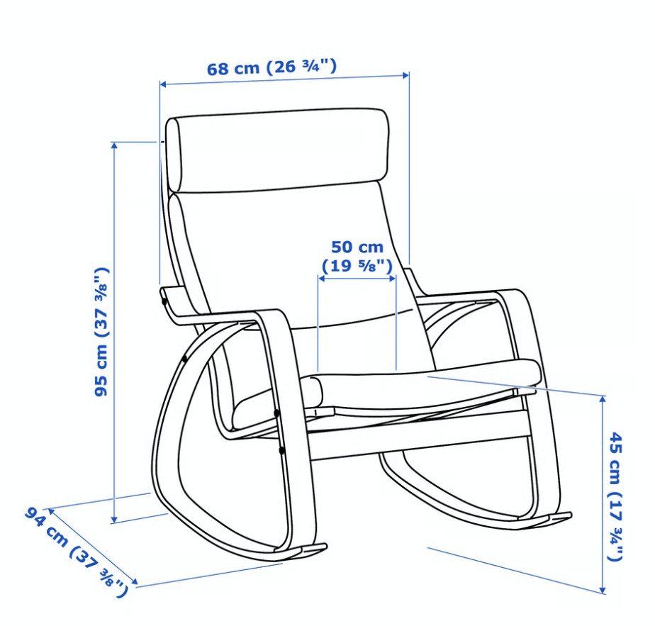 Ikea Poltrone: Ikea Schaukelstuhl, Modell Poäng, Bezug Grau – Usato da Zug venduto da gbvidal 2