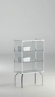Glasvitrine, ESG Glas, col. Weiss (B.71cmxT.37cmxH.120cm)