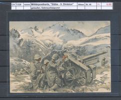 1939/45 Militärpostkarte, "Stäbe - 9. Division", gelaufen