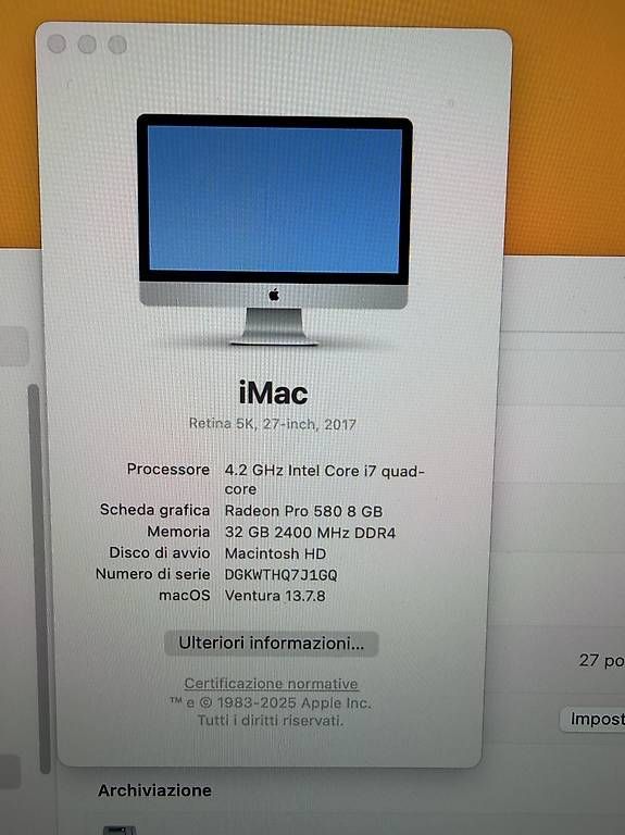 PCs: iMac 3TB 32GB RAM 2017 – Gebraucht aus Ascona von GioeleS