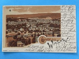 Historische Ansichtskarte Winterthur - Lithografie 1901