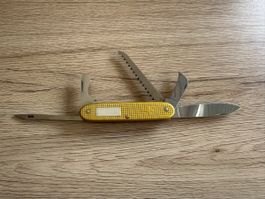 Victorinox Alox Sackmesser goldfarben mit Säge Top Zustand 