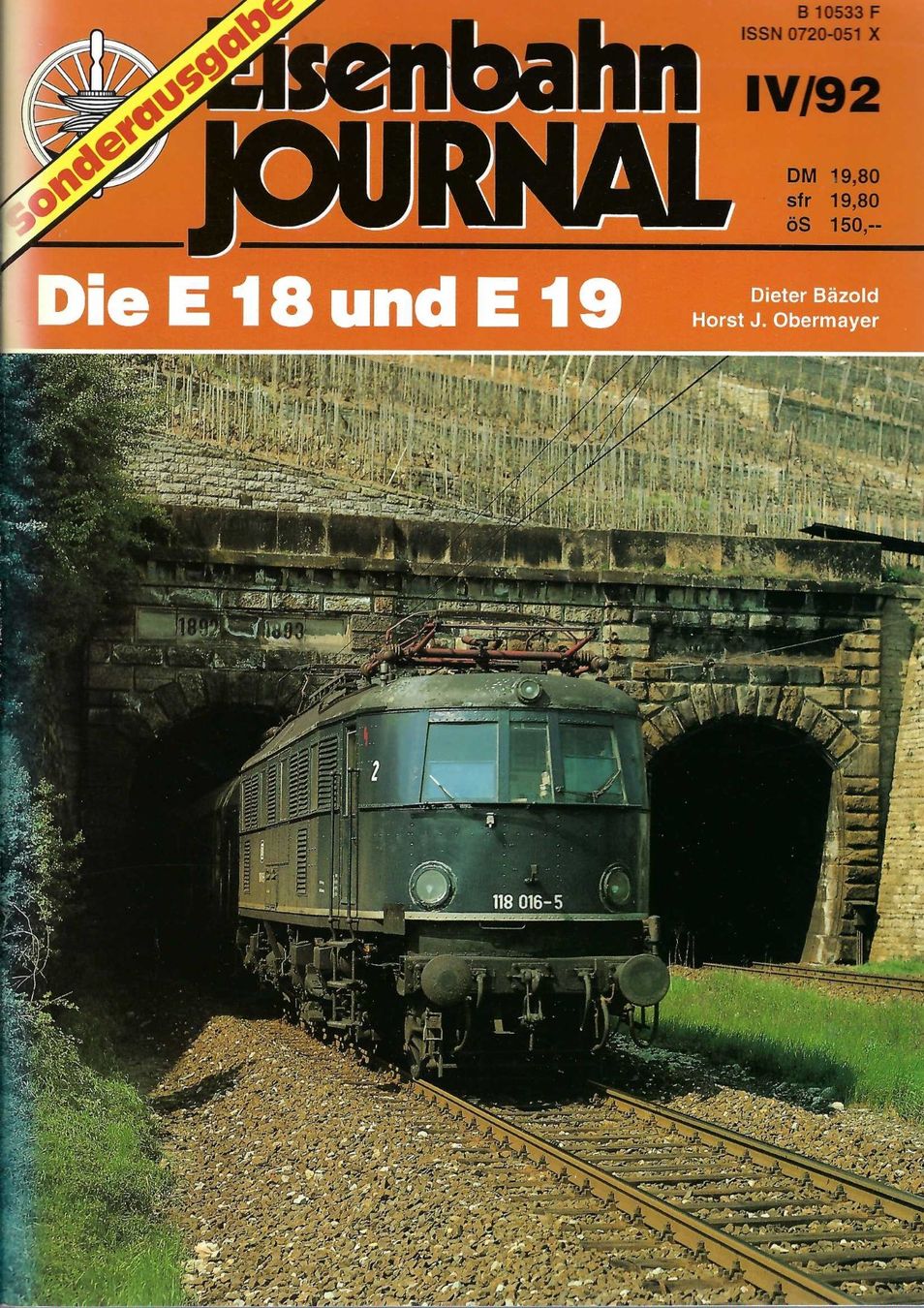 Libri: Sonderausgabe Baureihe 01, E 18 und 19. 2 Hefte. – Usato da Horw venduto da SwissSteamMemories 2