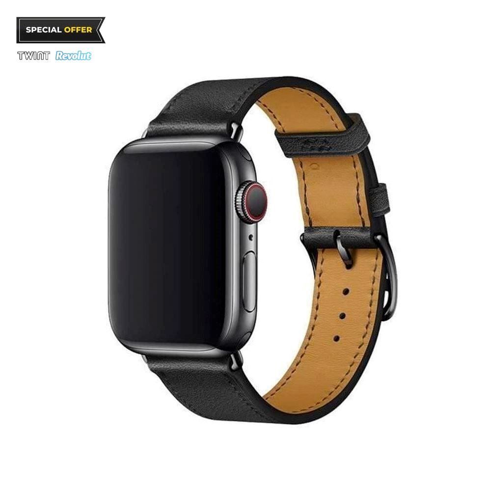 Bracelets: Leder Armband Apple Watch 42 41 40 38 Schwarz – Neuf (Voir description) à Chiasso par online.shop