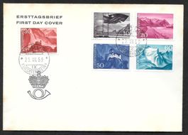 Liechtenstein FDC Teil-Serie 326-328, 330, 331 ET 23.7.1959