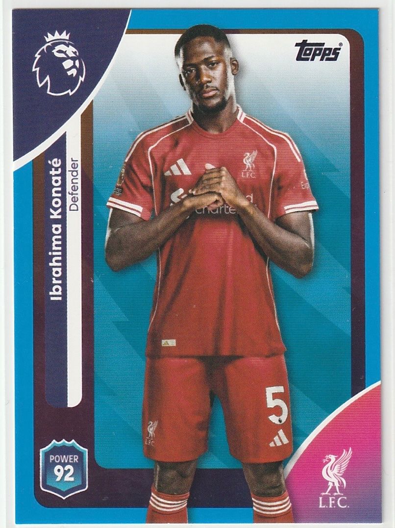 Topps Carte collezionabili: 2026 Topps Premier League Ibrahima Konaté Blue Parallel – Nuovo (secondo la descrizione) da Biel/Bienne venduto da historian-198