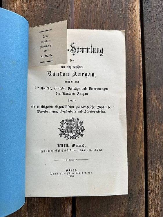 Livres: Antike Bücher Aargauische Gesetzes Sammlung 1869-76 – D'occasion à Weggis par urs_rj7p 4
