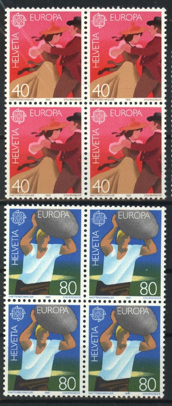 Tutti i francobolli: 1981, Europa, Viererblöcke ** – Nuovo (secondo la descrizione) da Willisau venduto da Vollstempel