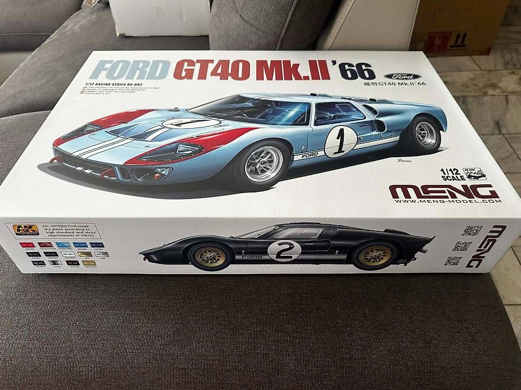 Modellini d'auto: Ford GT40 MKII 1/12 Meng – Nuovo e nell'imballaggio originale da Moutier venduto da GINGUM