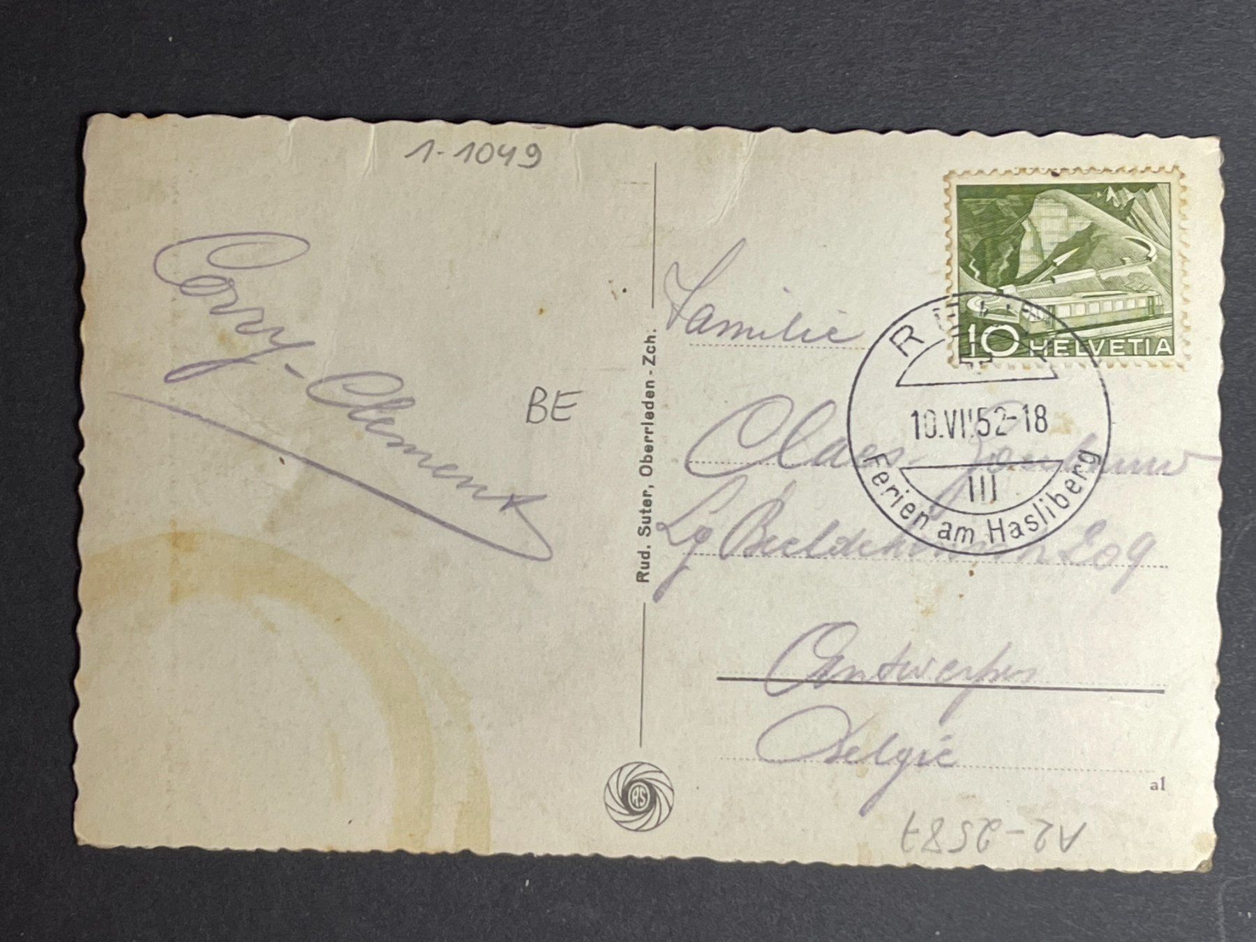 Cartoline postali: Hasliberg mit Wetterhorngruppe – Usato da Steg VS venduto da danwer74 1