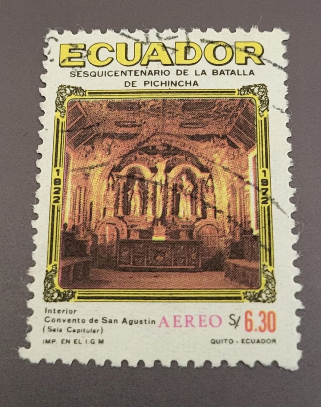 Tutti i francobolli: Ecuador 1972 Flugpost briefmarke – Usato da St Gallen venduto da Stampsalshobby