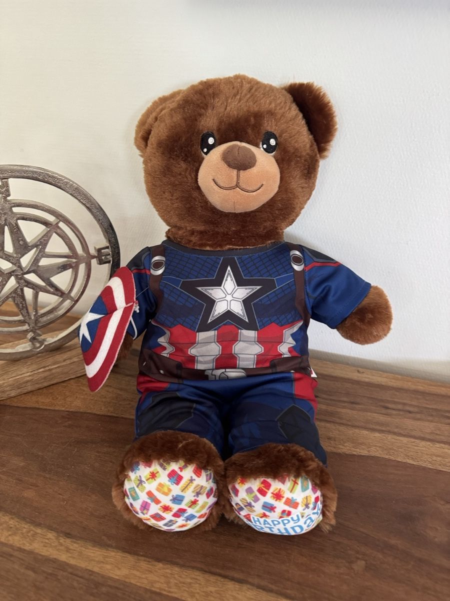 Giocattoli: Captain America Bärli, Build-a-Bear, Superheld Stofftier – Usato da Utzenstorf venduto da ybwarrior