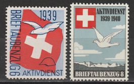 Brieftaubendienst Nr. 9/1 + 10/1 *