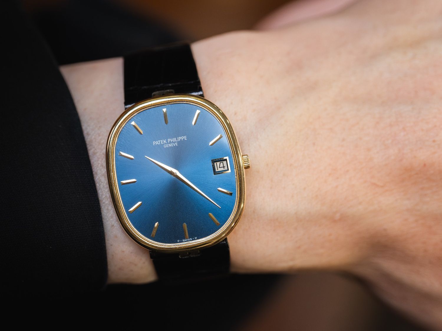 Patek Philippe Orologi: Patek Philippe Ellipse Jumbo 3605 Blue dial Full set – Usato da Genève venduto da Swisstreasures-SA 9