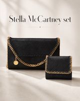 Stella McCartney set Falabella Shaggy Deer bag & wallet new