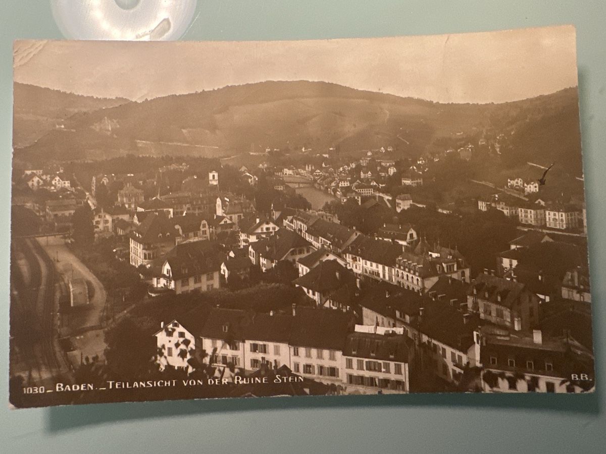 Cartoline postali: Baden Badstrasse Bahnhof 1917 – Usato da Wettingen venduto da OttoNeuerName