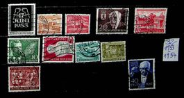 ALLEMAGNE BERLIN TIMBRES OBLITÉRÉS 1953-54. COTE 32 €/ T695