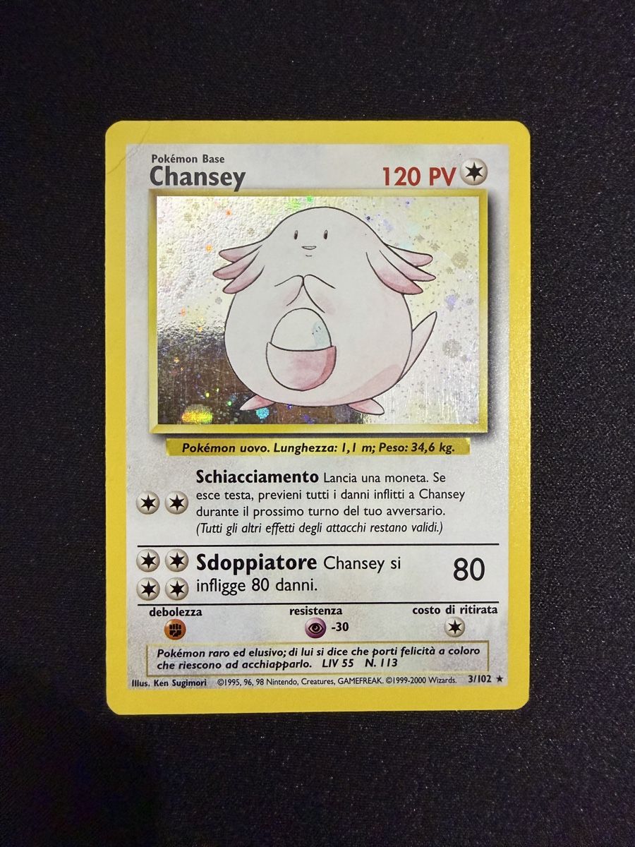 Pokémon Carte collezionabili: Pokemon Chansey 3/102 Base Set - ITA – Usato da Monte Carasso venduto da SMKT