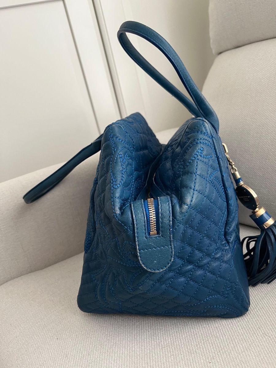 Versace Borse da donna: Gianni Versace Bag, Leather, Blue – Usato da Genève venduto da gvokiii 4
