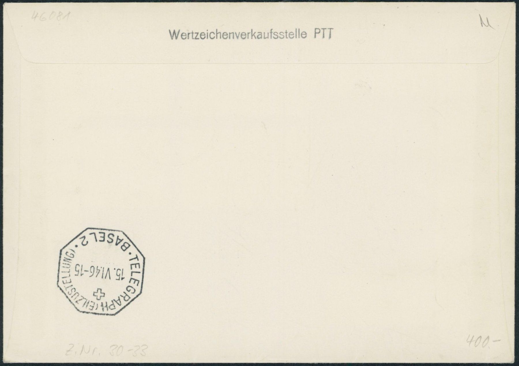 Tutti i francobolli: 1946 - Pro Patria - Ersttagsbrief FDC ET – Usato da Schindellegi venduto da leecollect 1