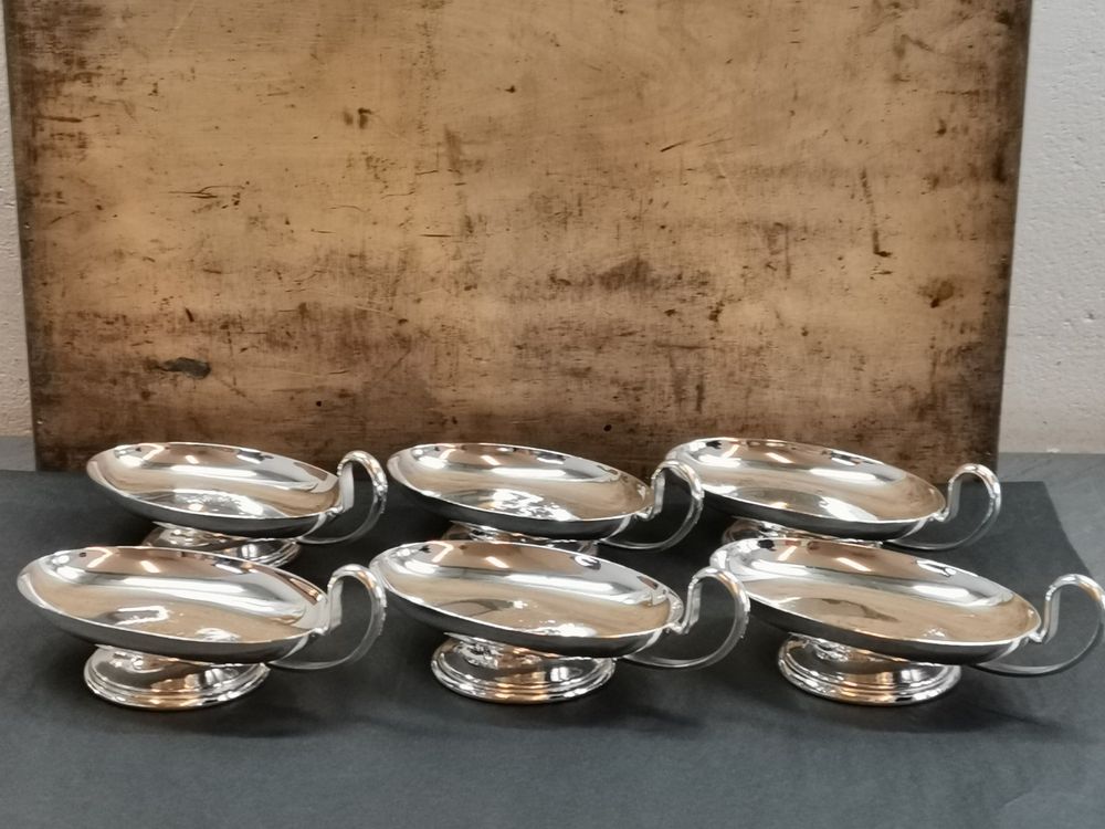 Ciotole: 6 Stk schöne alte Beard Glacéschalen – Usato da Luzern venduto da Silbag97