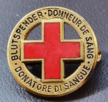 O060  Brosche Blutspender Donneur de Sang Donatore di Sangue
