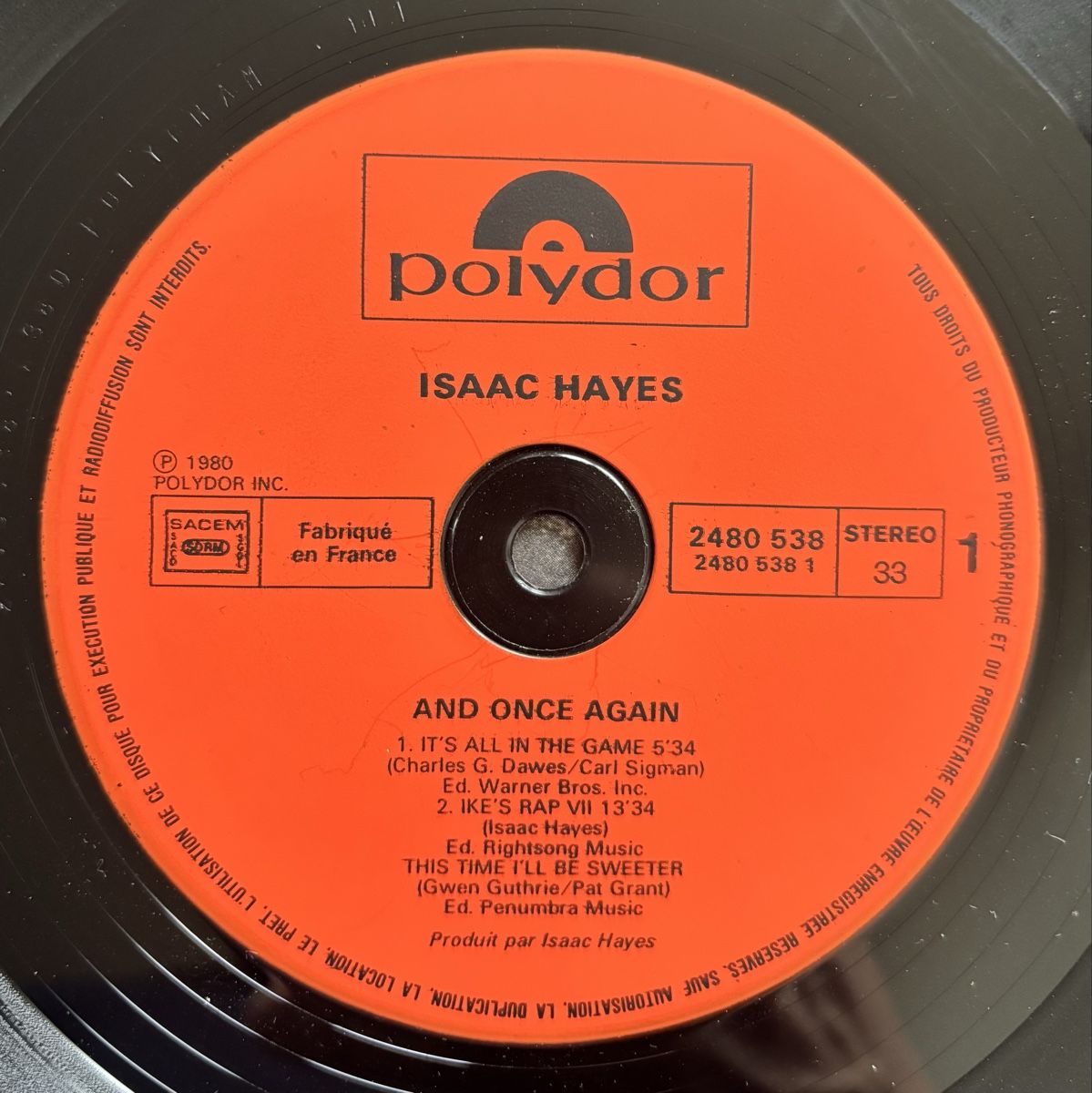 Dischi in vinile: Isaac Hayes - And Once Again - LP VG+/VG+ – Usato da Neuchâtel venduto da Deivid2 1