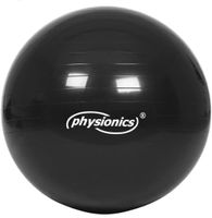 Physionics Gymnastikball / Sitzball – schwarz – mit Ventil