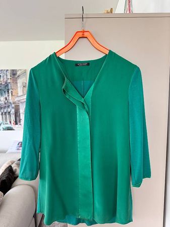 Designer Seidenbluse STRENESSE Gabriele Strehle, grün, Gr 38