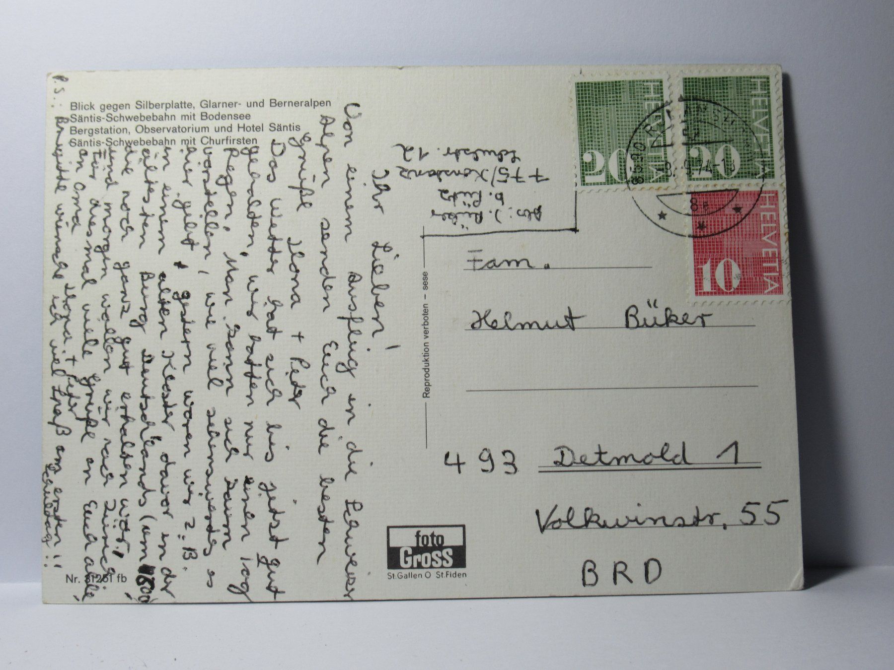 Cartoline postali: Säntis , Gondelbahn – Usato da Grenchen venduto da frechri 1
