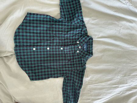 Kinderhemd Ralph Lauren kariert grün blau Grösse 122