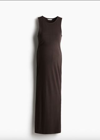 Umstandskleid H&M Mama gerippt braun Grösse S