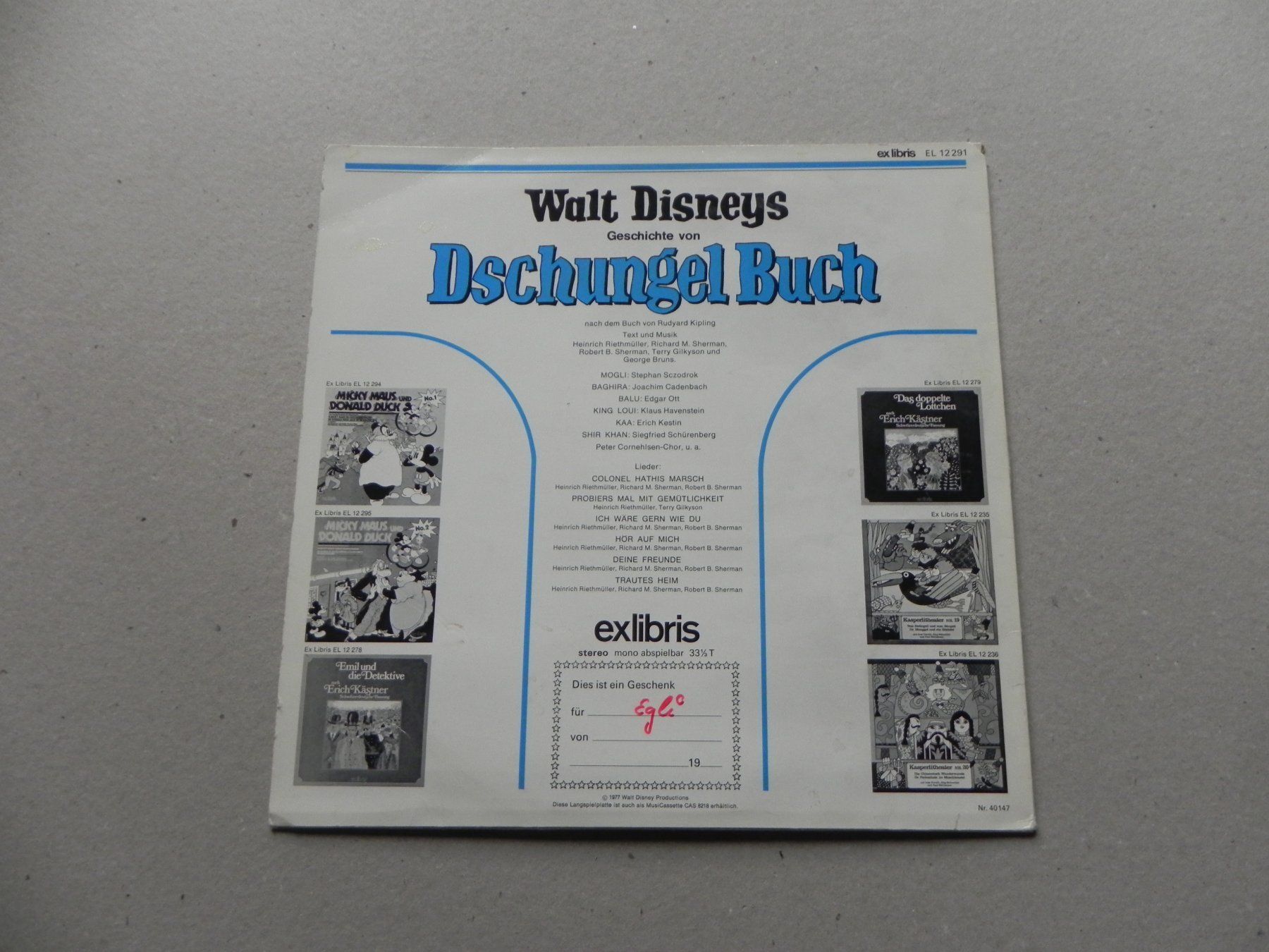 Dischi in vinile: LP Walt Disney Geschichte Dschungel Buch 1977 – Usato da Siebnen venduto da krimsie 1
