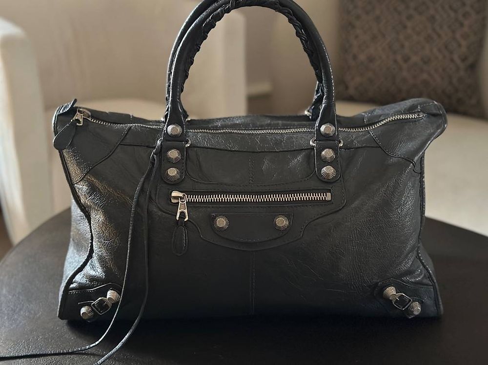 Balenciaga city bag Leder Anthrazit vintage Portmoney Kaufen auf Ricardo