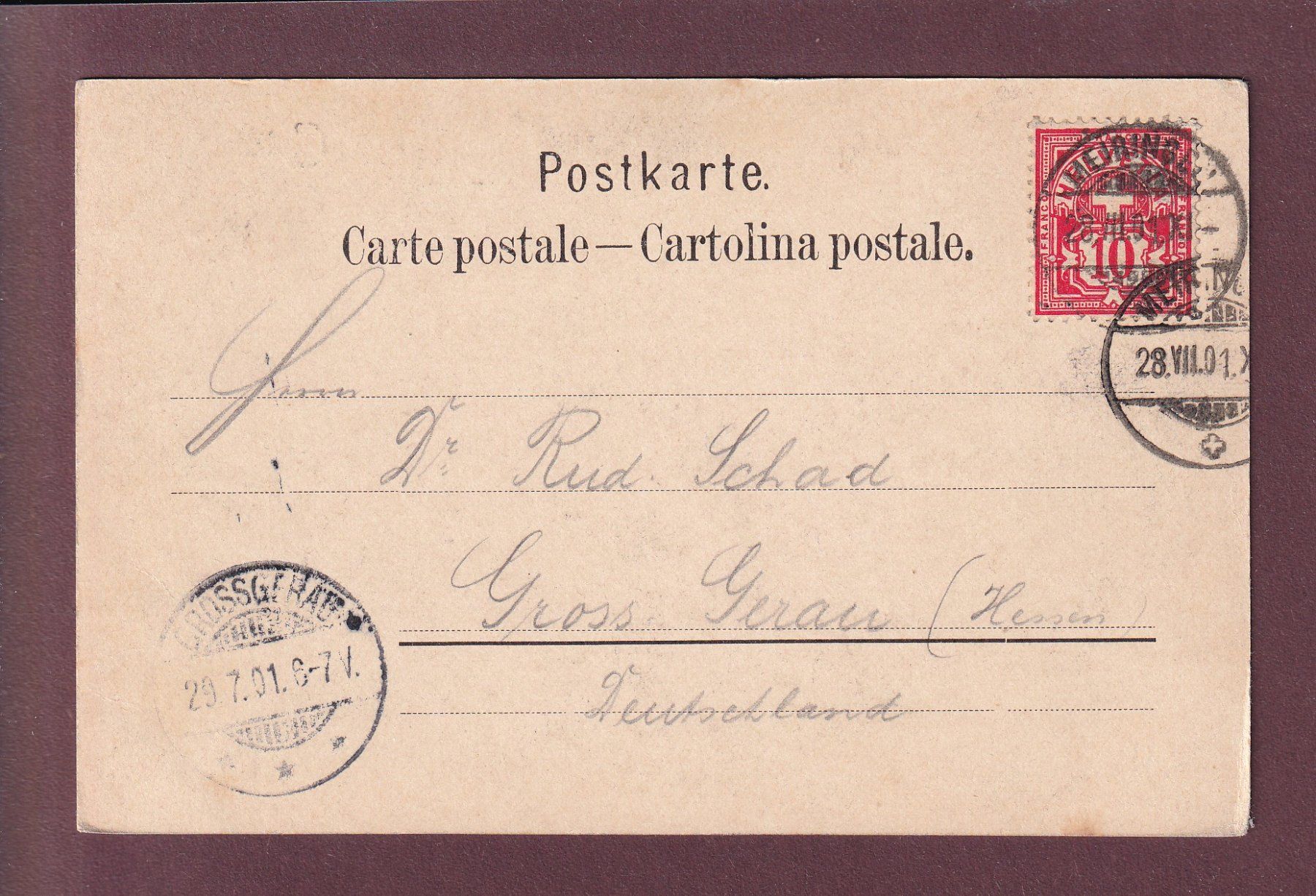 Cartes postales: GUTTANNEN - 1901 – D'occasion à Pully par nicecards 1
