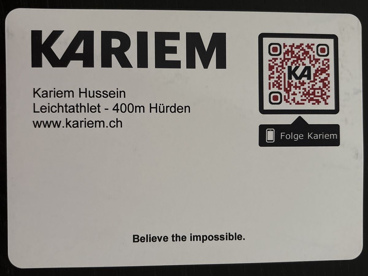 Autogramme: Autogrammkarte Karim Hussein - Leichtathletik Star! – Gebraucht aus Uetendorf von hoisle 1