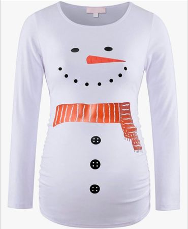 Schneemann Umstandsshirt, Langarm, Gr. L, Top Zustand!