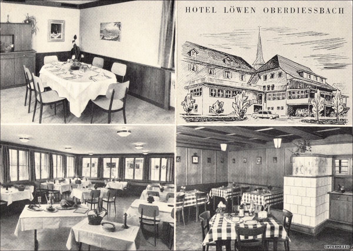 Cartoline postali: Oberdiessbach BE // Hotel Löwen – Usato da Basel venduto da intermezzo12